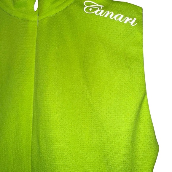 Canari NEW Dolce Cycling Jersey Zip Up Tank Top in Neon Yellow Women’s Size L - Picture 3 of 10